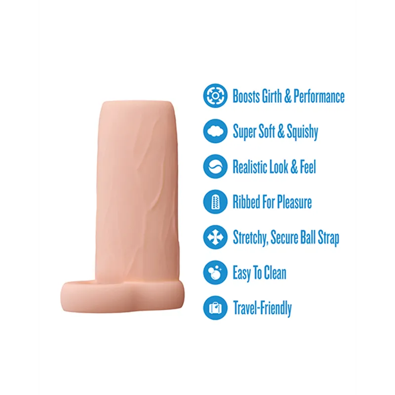 Penis Enhancement Sleeve 3.5 Inch with Ribbed Interior