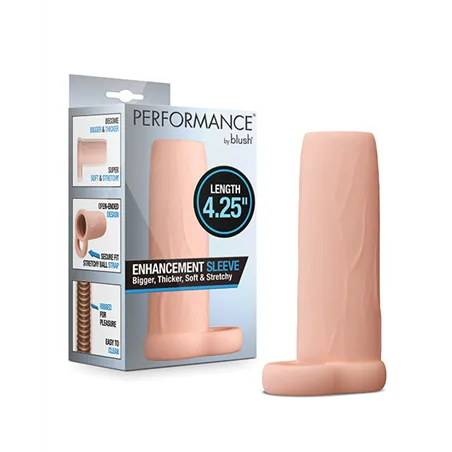 Penis Enhancement Sleeve with Ribbed Interior 4.25"