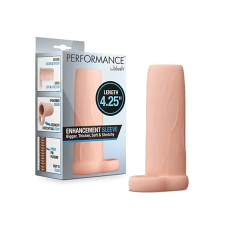 Penis Enhancement Sleeve with Ribbed Interior 4.25"