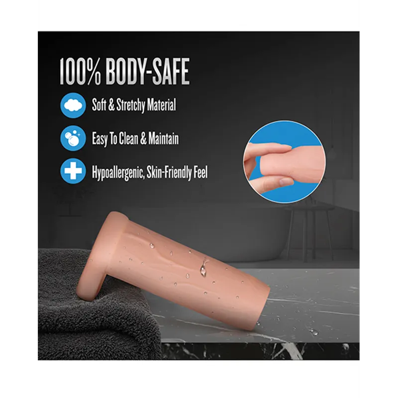 Penis Enhancement Sleeve with Ribbed Interior 4.25"