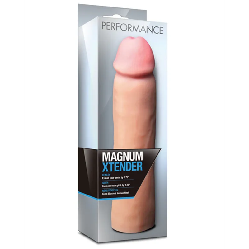 Magnum Xtender Vibrating Penis Extension with Girth Increase in Beige