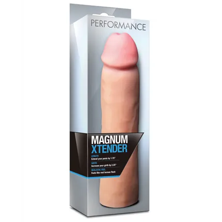 Magnum Xtender Vibrating Penis Extension with Girth Increase in Beige