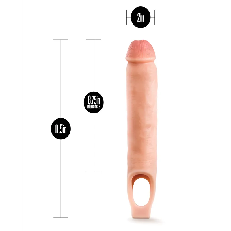 Performance Plus Silicone Penis Extender with Ball Strap 11.5 Inch