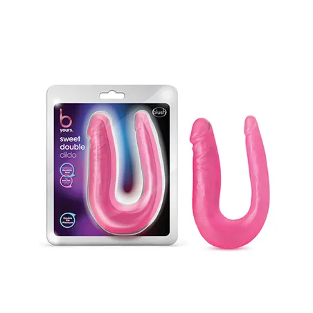 Double Dildo with Dual-Sized Ends in Pink