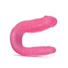 Double Dildo with Dual-Sized Ends in Pink