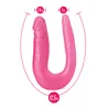 Double Dildo with Dual-Sized Ends in Pink