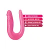 Double Dildo with Dual-Sized Ends in Pink