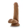 Realistic Cock with Suction Cup 6 Inch in Mocha