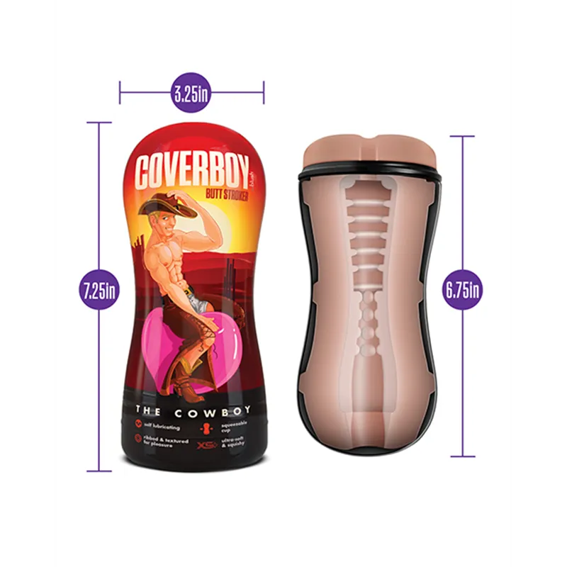Coverboy Cowboy Self-Lubricating Pocket Stroker