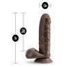 Realistic Dildo with Suction Cup Base in Chocolate