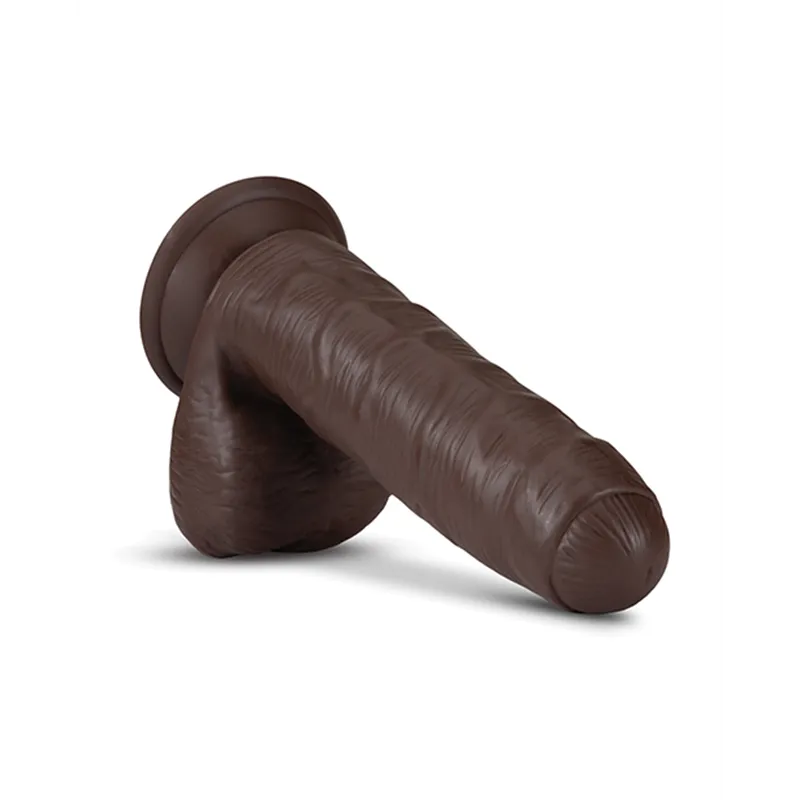 Realistic Dildo with Suction Cup Base in Chocolate