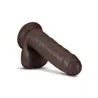 Realistic Dildo with Suction Cup Base in Chocolate