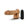 Realistic Vibrating Dildo with Remote Control 8 Inch in Mocha