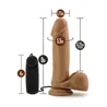 Realistic Vibrating Dildo with Remote Control 8 Inch in Mocha