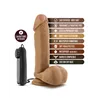 Realistic Vibrating Dildo with Remote Control 8 Inch in Mocha
