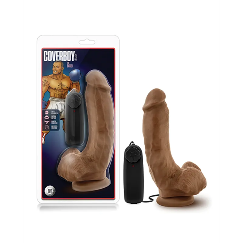 Coverboy The Boxer Vibrating Realistic Dildo with Suction Cup 9 Inch