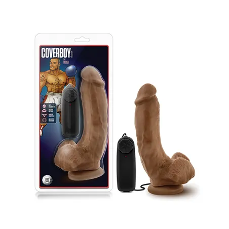 Coverboy The Boxer Vibrating Realistic Dildo with Suction Cup 9 Inch