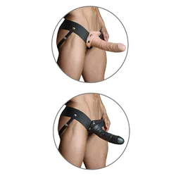 Hollow Strap-On with Lifelike Veined Dildo 6 Inch