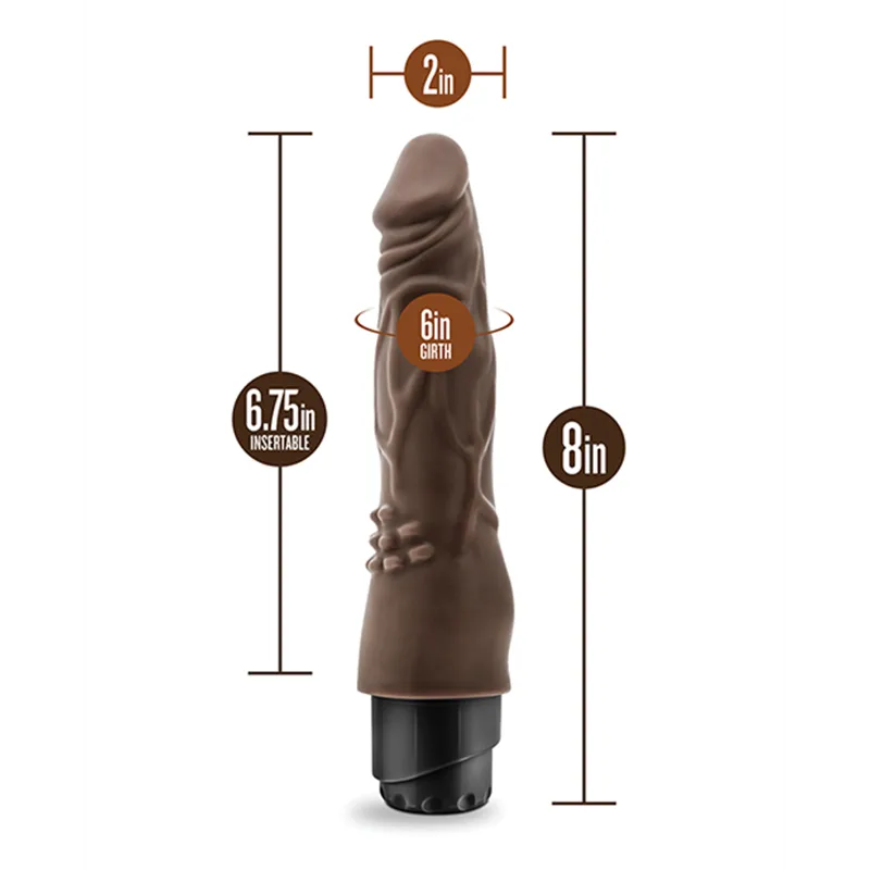 Dr. Skin 8 Inch Realistic Vibrating Dildo with Clitoral Nubs