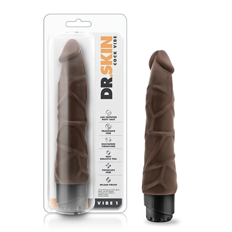 Dr. Skin Realistic Vibrating Dildo with FlexiShaft 9 Inch
