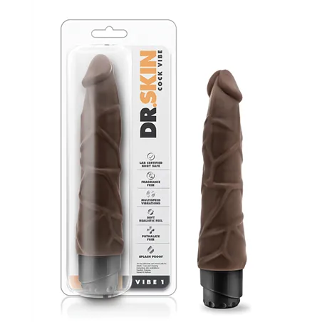 Dr. Skin Realistic Vibrating Dildo with FlexiShaft 9 Inch