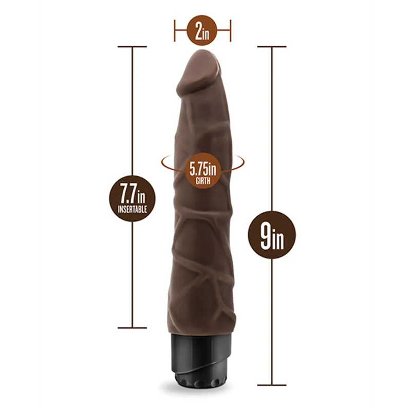 Dr. Skin Realistic Vibrating Dildo with FlexiShaft 9 Inch