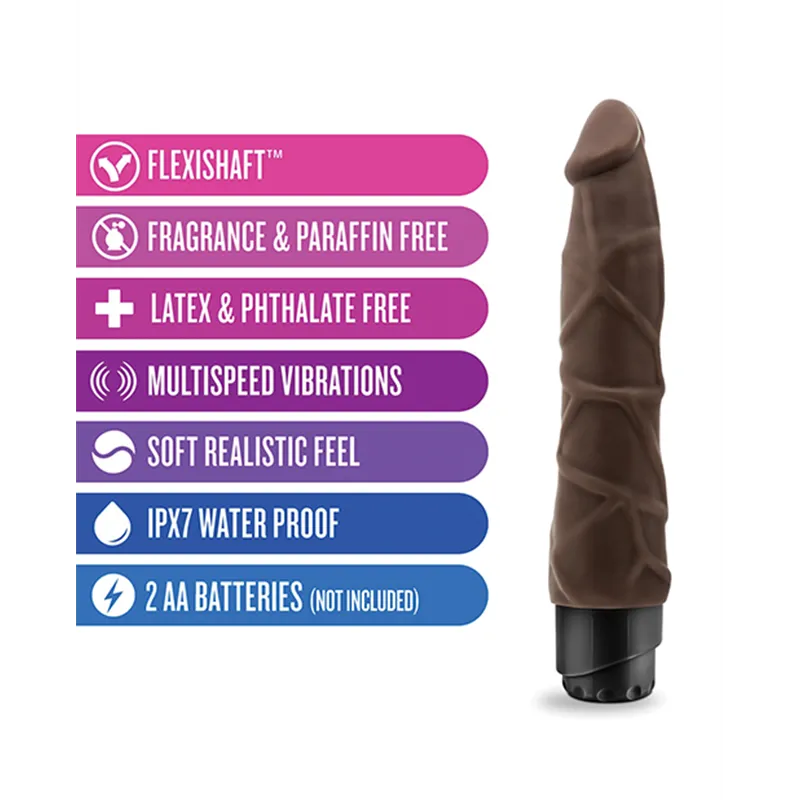 Dr. Skin Realistic Vibrating Dildo with FlexiShaft 9 Inch