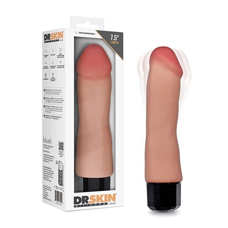 Dr. Avery 7.5 Inch Vibrating Dildo with Flexible Shaft