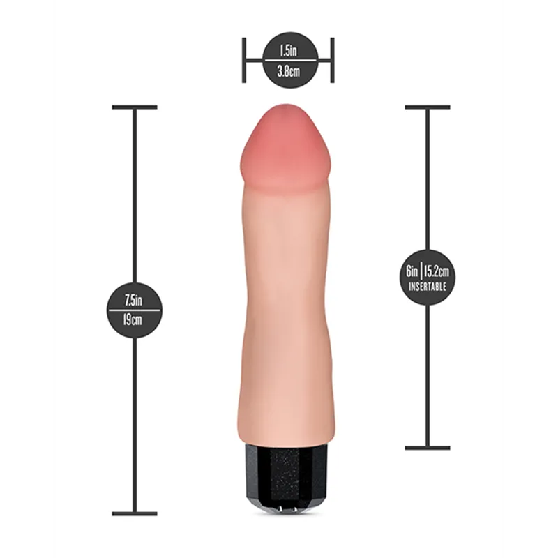 Dr. Avery 7.5 Inch Vibrating Dildo with Flexible Shaft