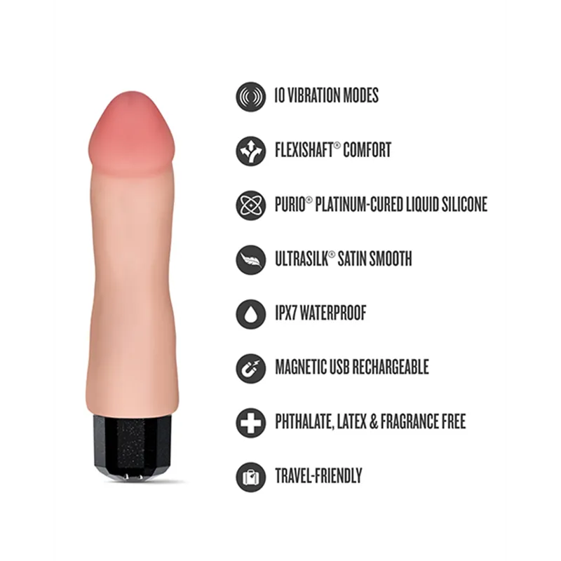 Dr. Avery 7.5 Inch Vibrating Dildo with Flexible Shaft