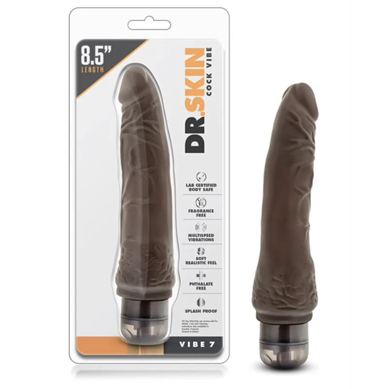 Realistic Vibrating Dildo with Textured Shaft 8.5 Inch