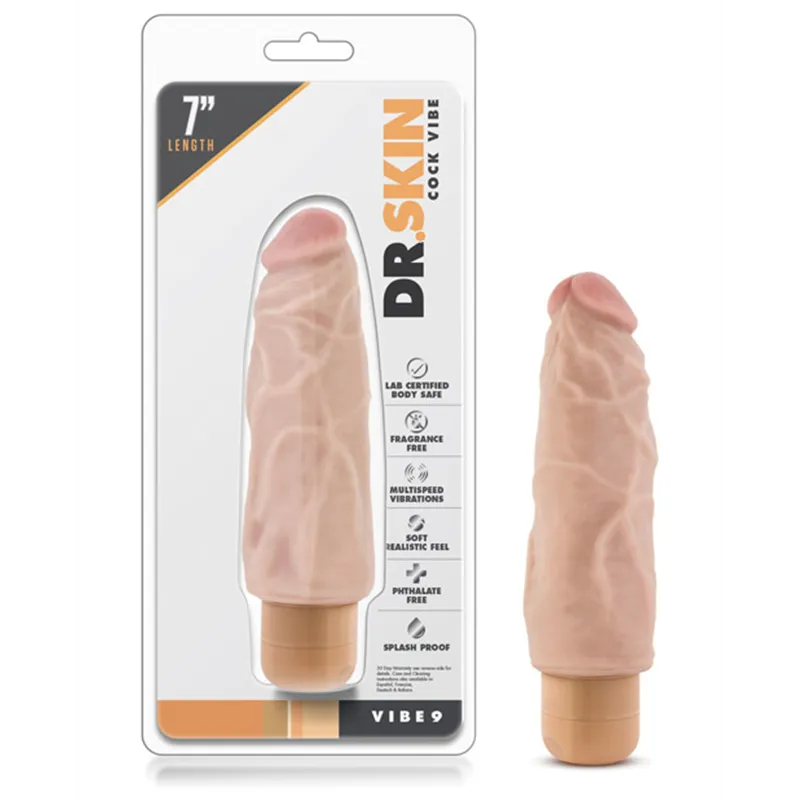 Realistic Vibrating Dong with Veiny Shaft 7 Inch