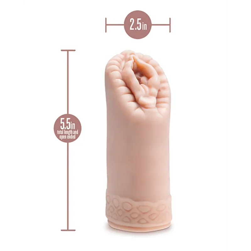 Pocket Pussy Stroker with Ribbed Interior and Pleasure Beads