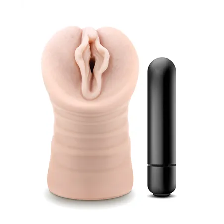 Vibrating Pocket Stroker with Nubbed Interior