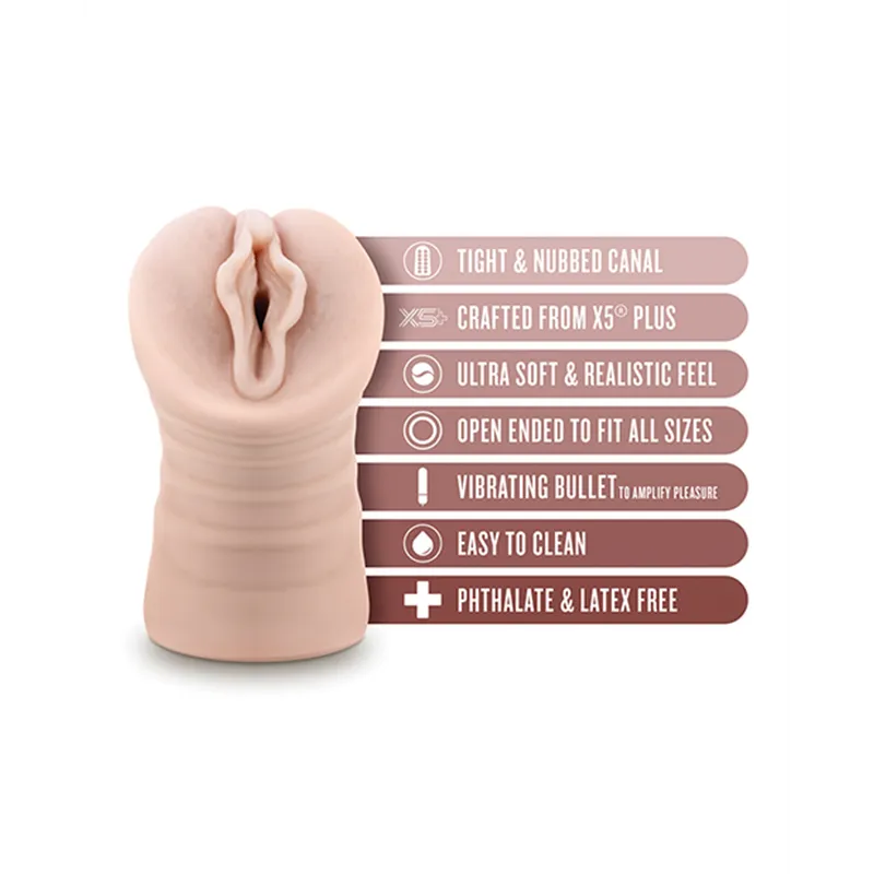 Vibrating Pocket Stroker with Nubbed Interior