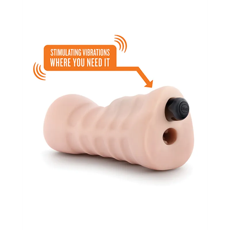 Vibrating Pocket Stroker with Nubbed Interior