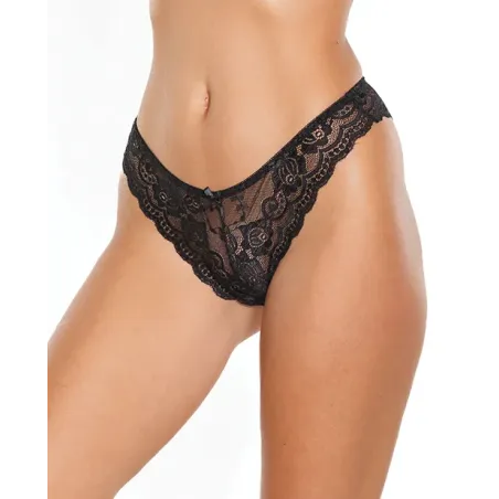 Scallop Stretch Lace High Leg Panty