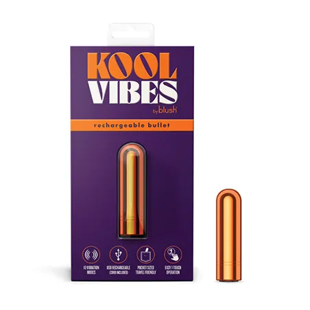 Kool Vibes Mini Rechargeable Bullet Vibrator in Orange