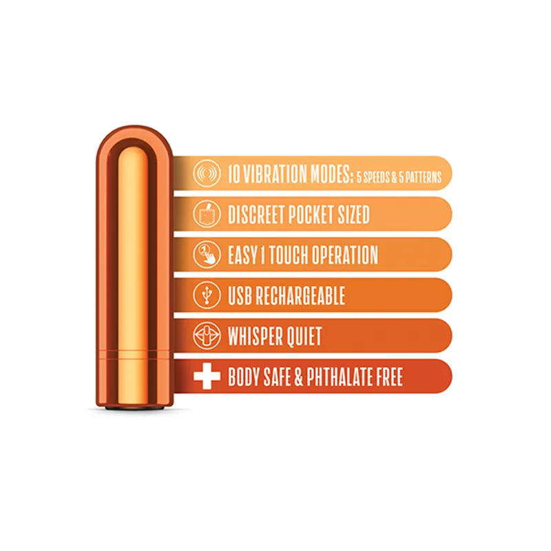 Kool Vibes Mini Rechargeable Bullet Vibrator in Orange
