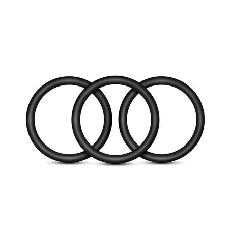 VS3 Pure Premium Silicone Cock Rings with 3-Ring Set
