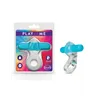 Vibrating Cock Ring with Bullet in Blue