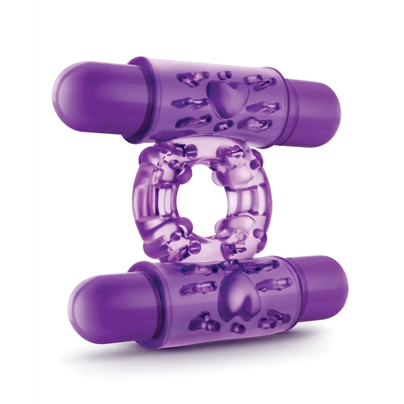 Double Play Dual Bullet Vibrating Cock Ring