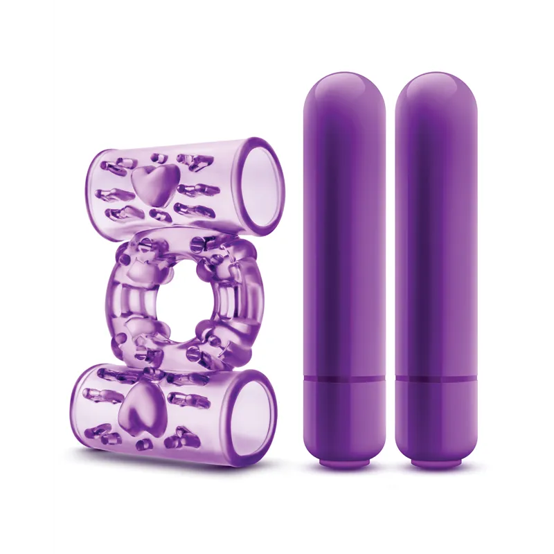 Double Play Dual Bullet Vibrating Cock Ring