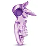 Vibrating Double Strap Cock Ring with Tongue Stimulator