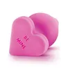 Candy Heart Silicone Butt Plug with Molded Message