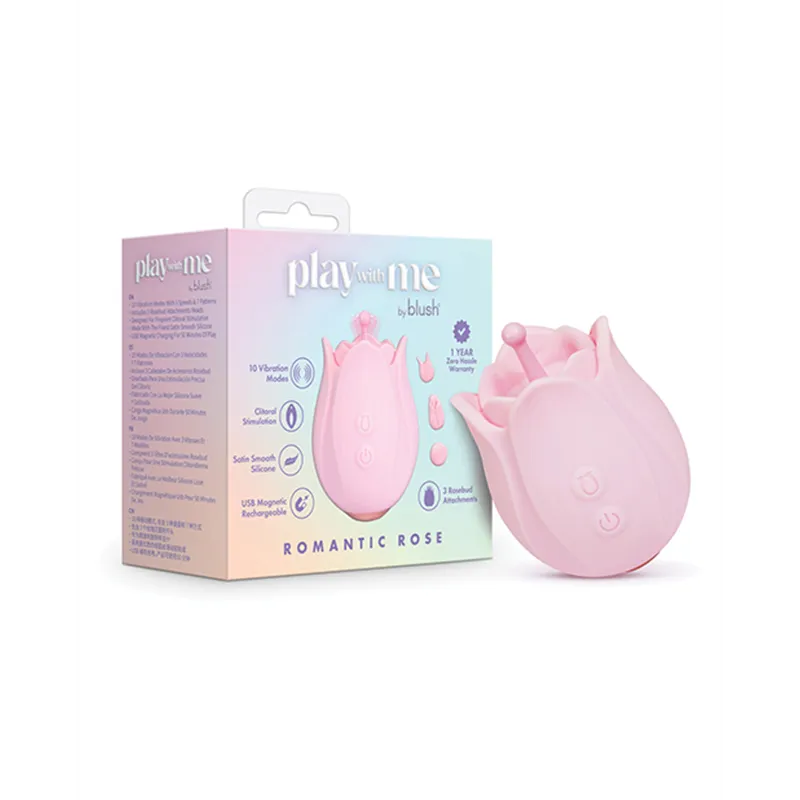 Romantic Rose Clitoral Vibrator with Interchangeable Heads