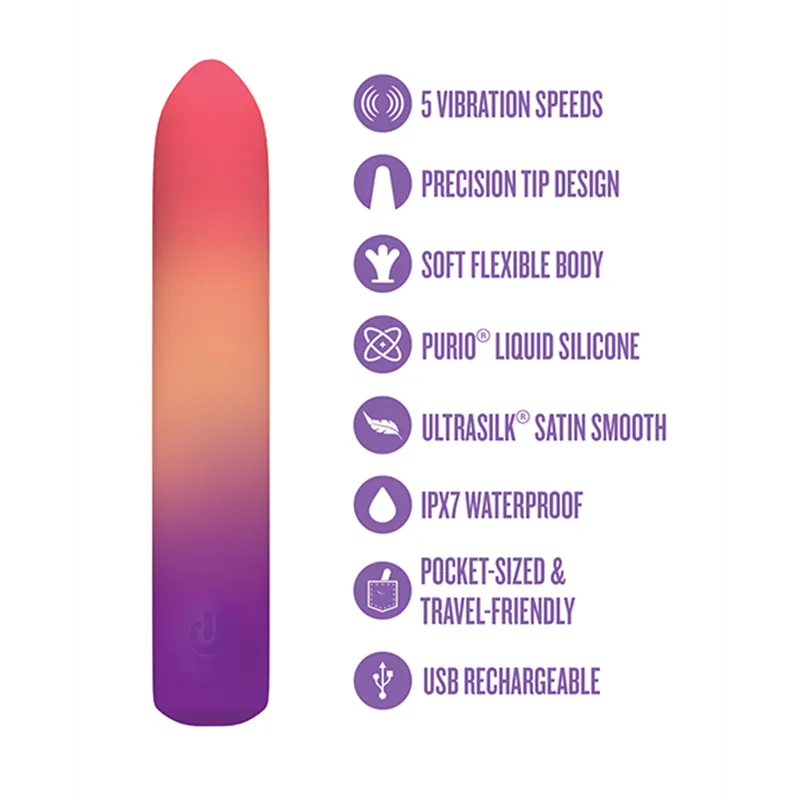 Sunset Passion Bullet Vibrator with 5 Speeds