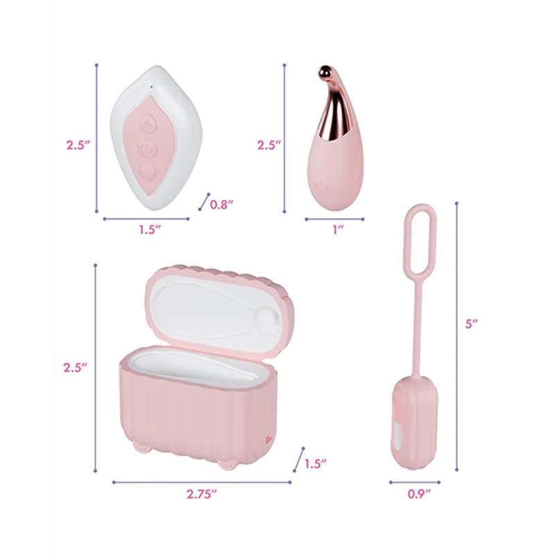 Wanderlust 4-Piece Vibrator Set with Charging Case