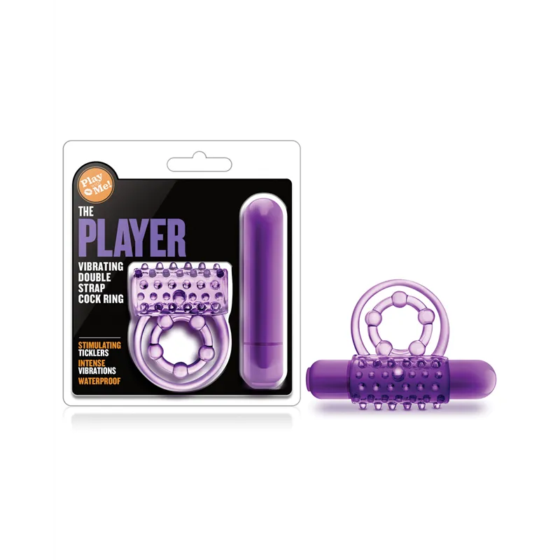 Vibrating Double Strap Cock Ring with Bullet