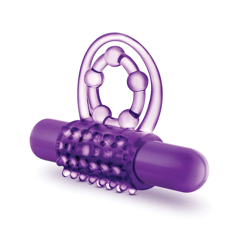 Vibrating Double Strap Cock Ring with Bullet
